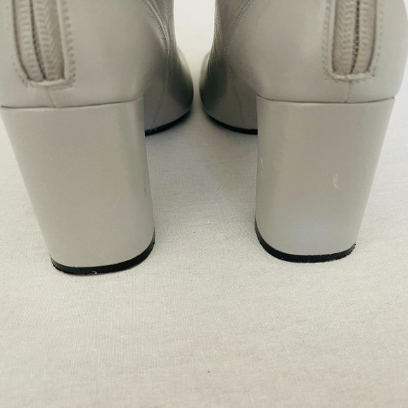 ❤️ CELINE PARIS BALLET RELOADED GRAY LAMBSKIN LEATHER ANKLE BOOTS ITALY - Picture 8 of 11